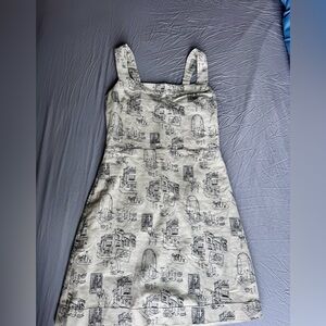 Abercrombie & Fitch Cream Printed Mini Dress